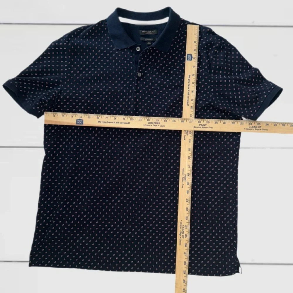 Banana Republic “Lux Lifesaver” Polo Shirt Men’s XL Navy Blue Short Sleeve